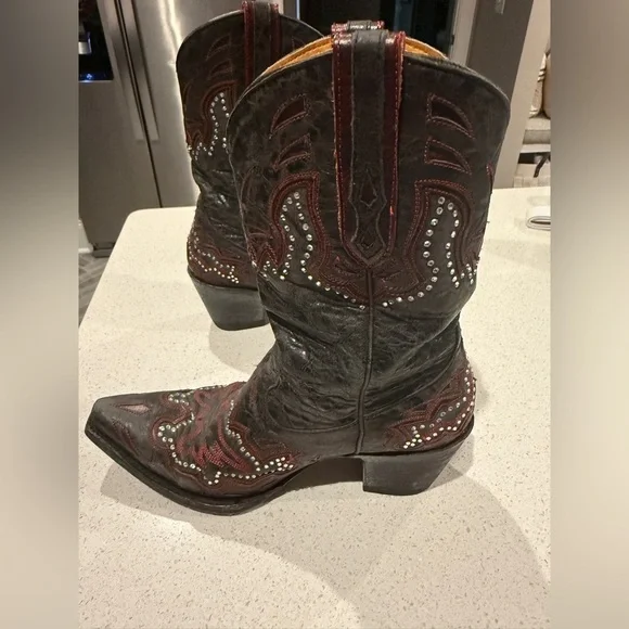 Old Gringo Black and Red Leather Boots - Picture 13 of 15